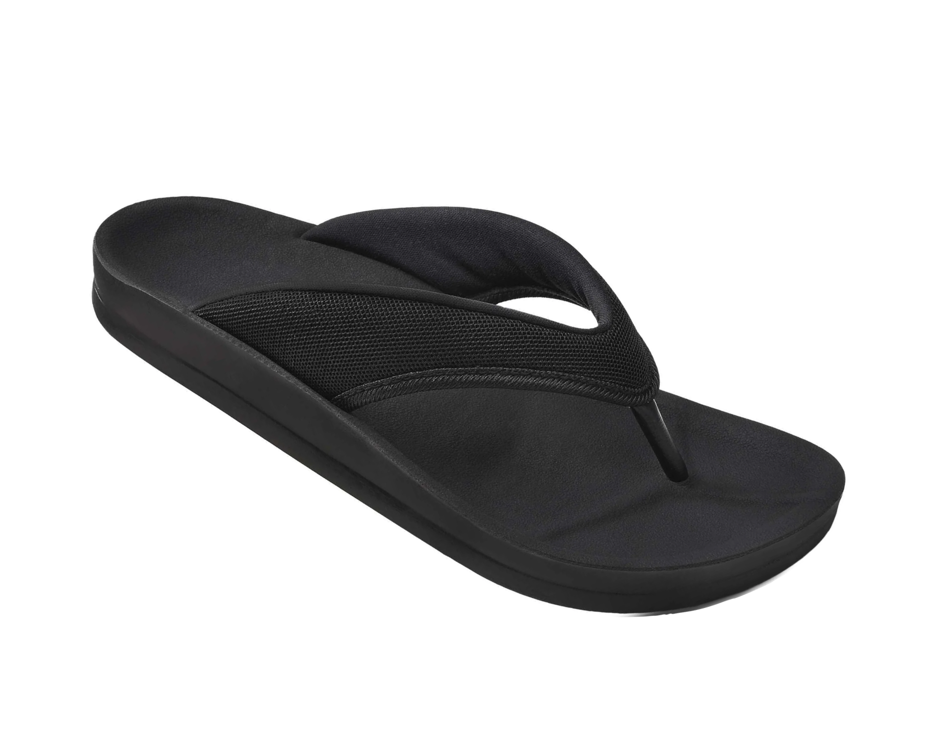 Aerothotic Women's Comfortable Thong Sandal, Enhalus, Black (L0619)